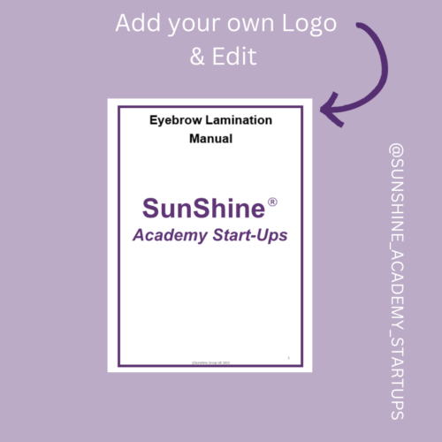 Sunshine Eyebrow Lamination manual no brand